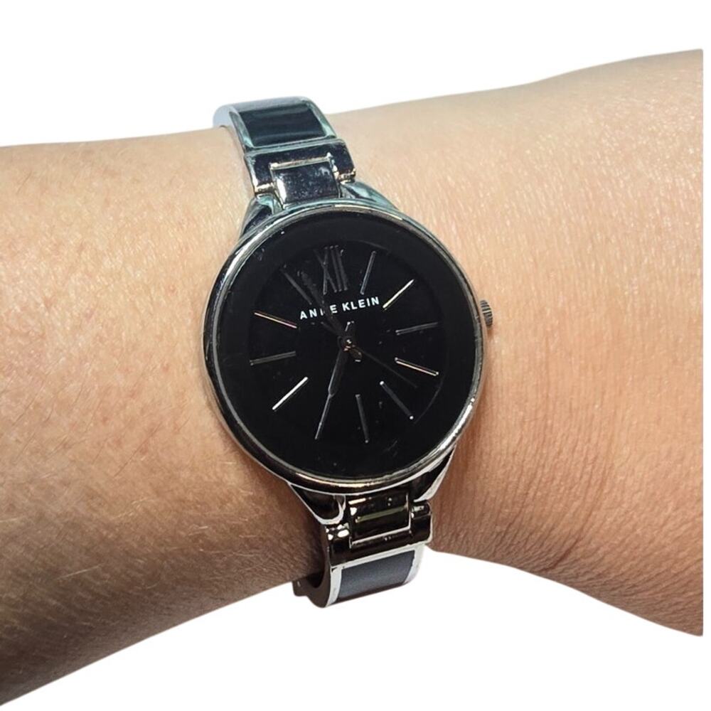 Anne Klein Black Enamel Bracelet Watch – Model AK/4677